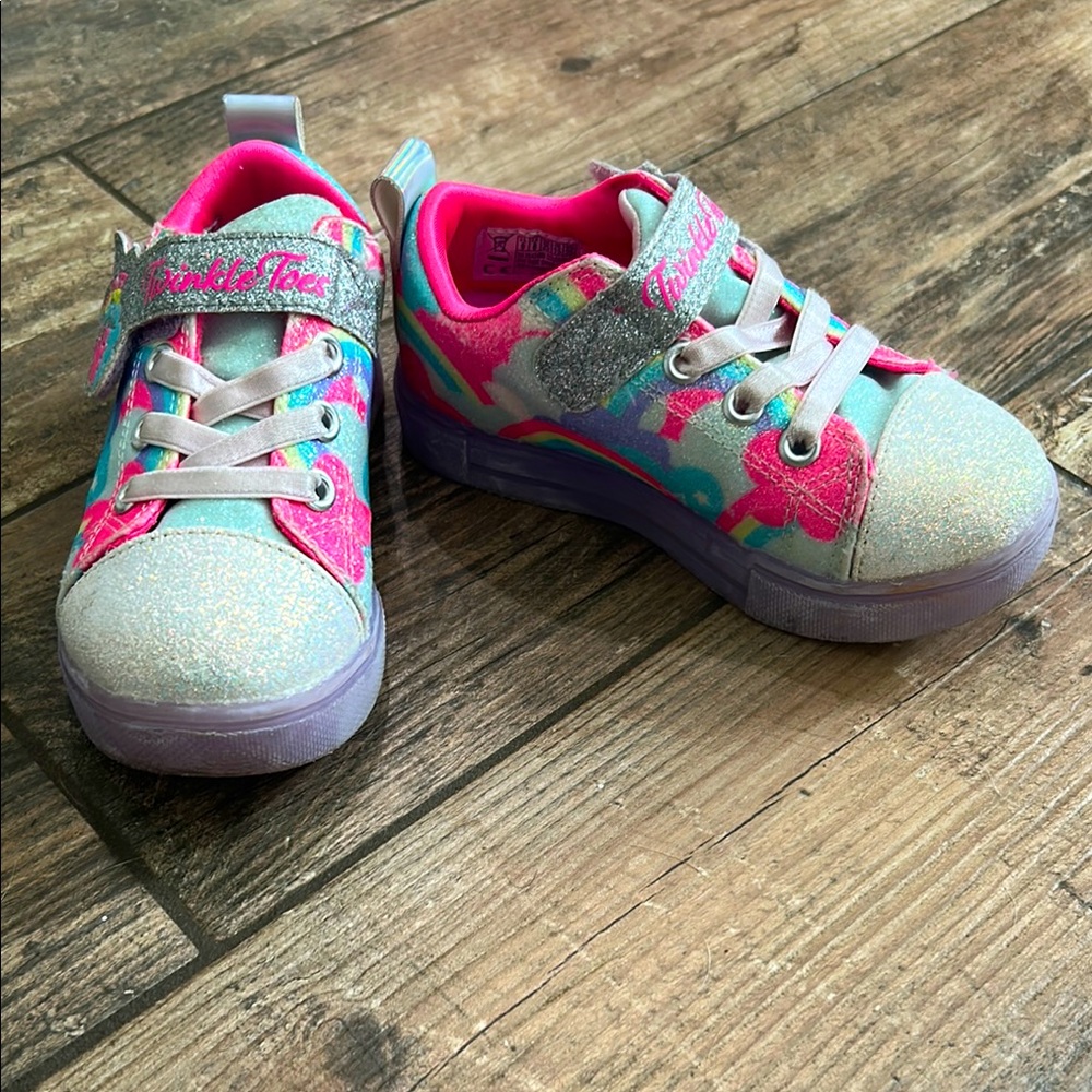 Skechers Pink and Silver Twinkle Toes